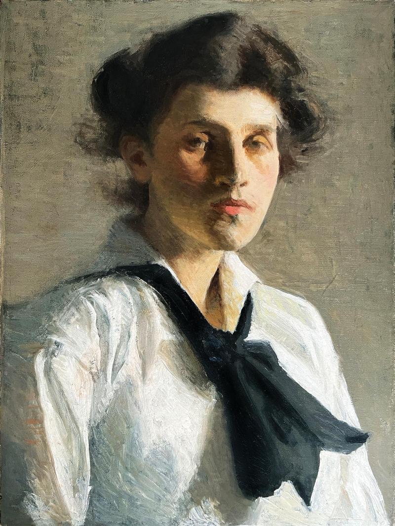 Will Rowland Davis Portrait of a Young Woman American Impressionist