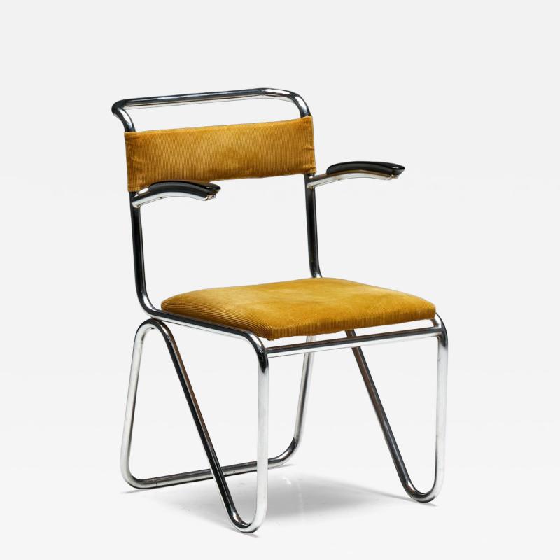 Willem Hendrik Gispen Diagonaalstoel Armchair by W H Gispen Netherlands circa 1930