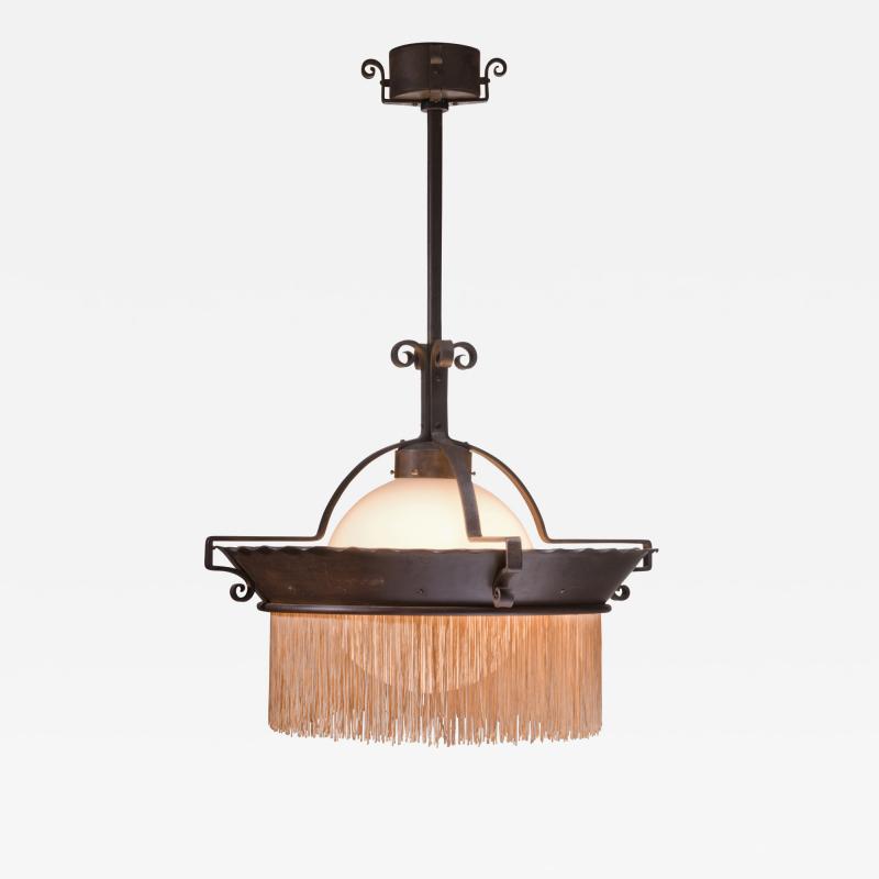 Willem Hendrik Gispen Gispen wrought iron pendant lamp