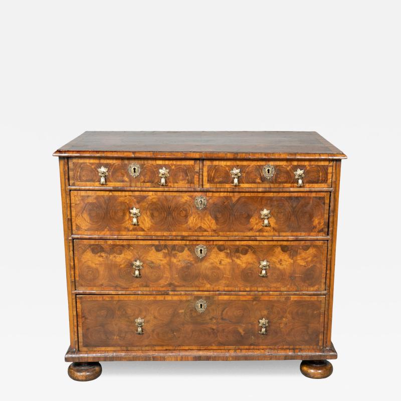 William And Mary Oyster Veneer Chest Of Drawers