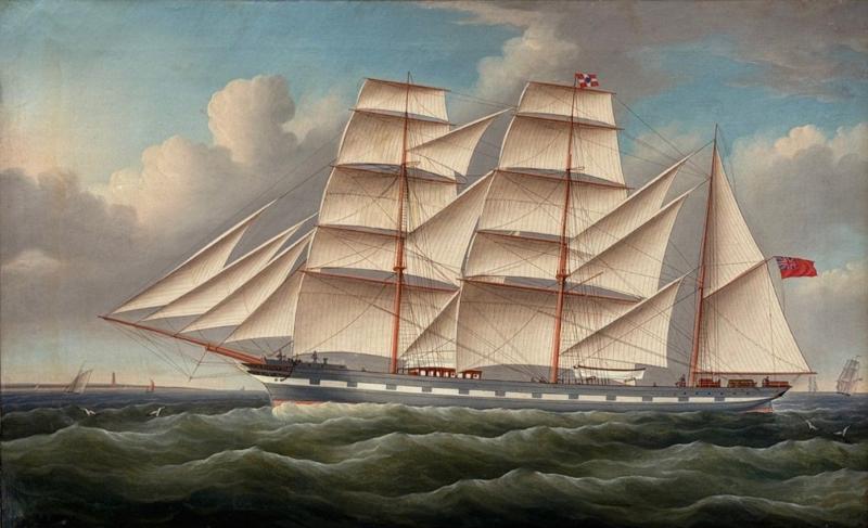 William Ball Spencer Oil on Canvas Seascape Painting British 19th C 