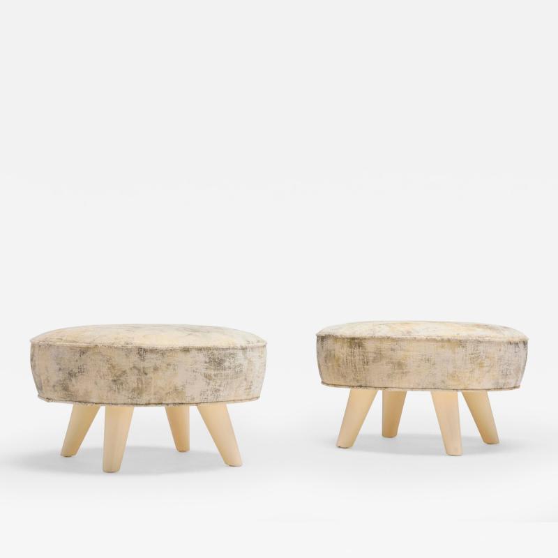 William Billy Haines William Billy Haines Pair of Swivel Stools c 1955
