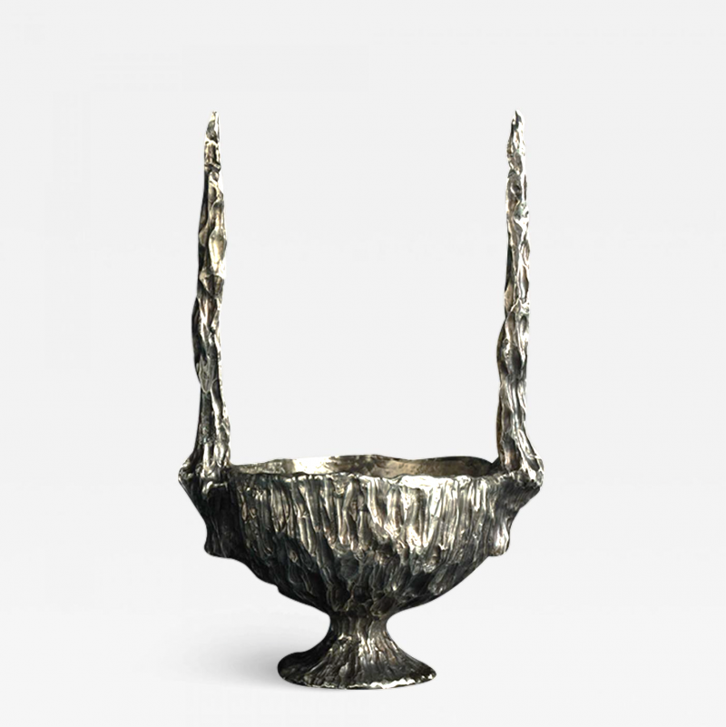 William Guillon OMNIA VANITAS 10 One of a kind sculptural white bronze bowl signed