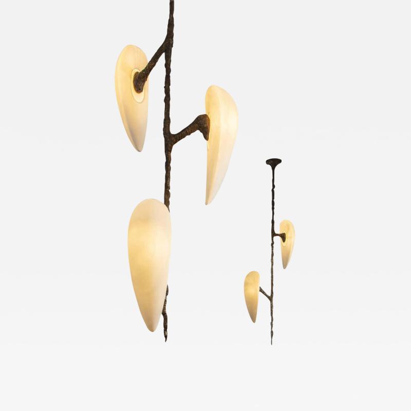 William Guillon SET OF 2 CAST BRONZE CHANDELIER BY WILLIAM GUILLON