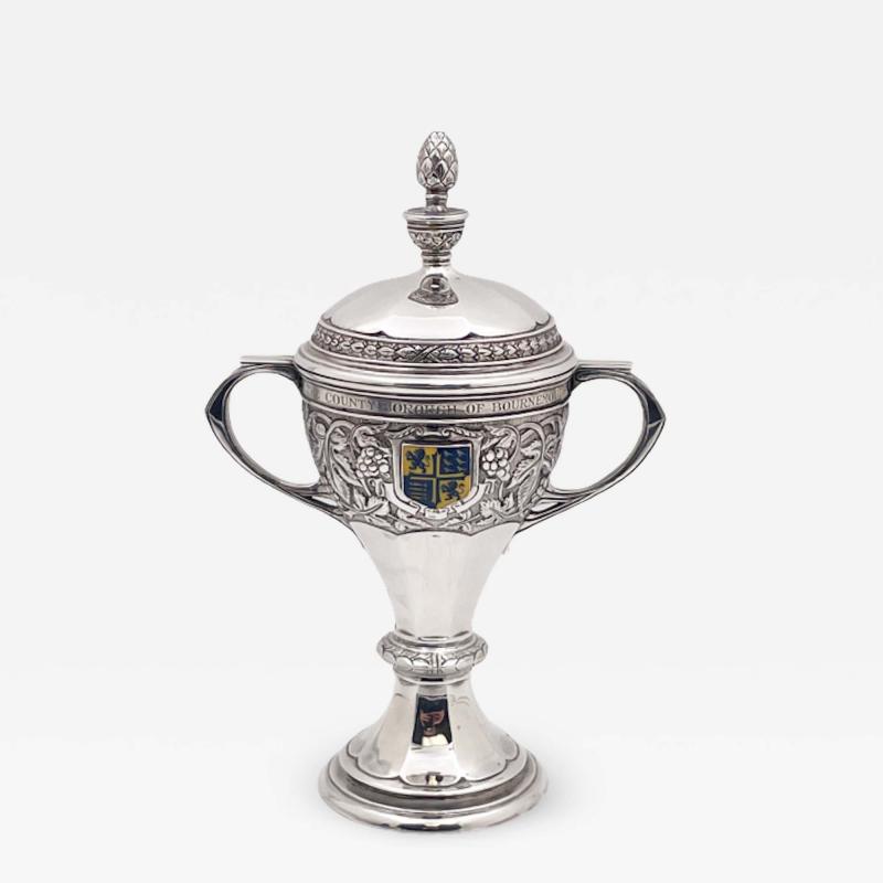 William Haseler Haseler English Sterling Silver 1933 Trophy Covered Cup for Golf Tournament