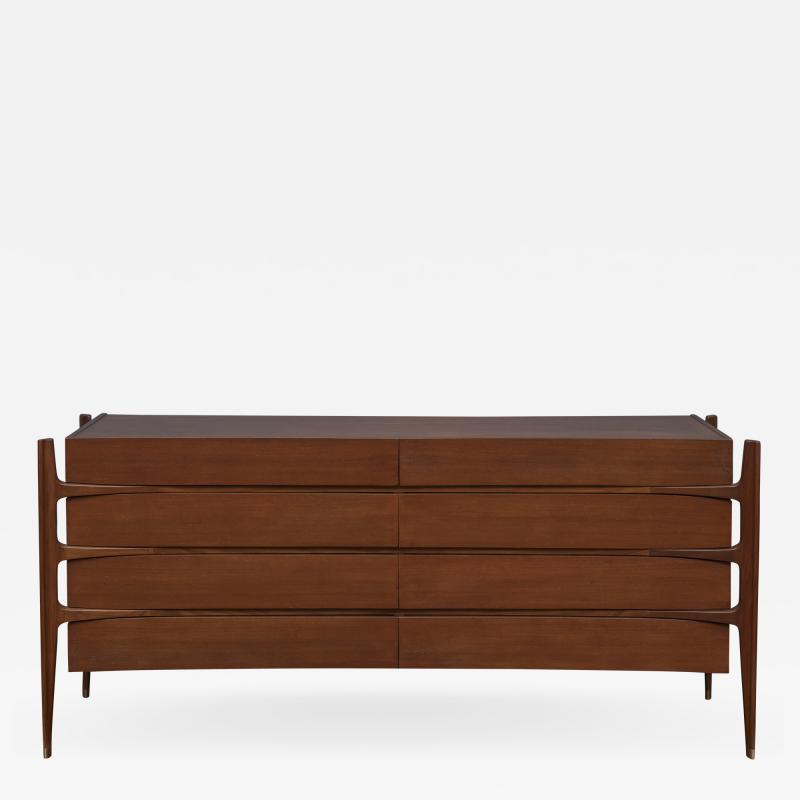 William Hinn William Hinn for Urban Furniture Sculptural Walnut Eight Drawer Dresser