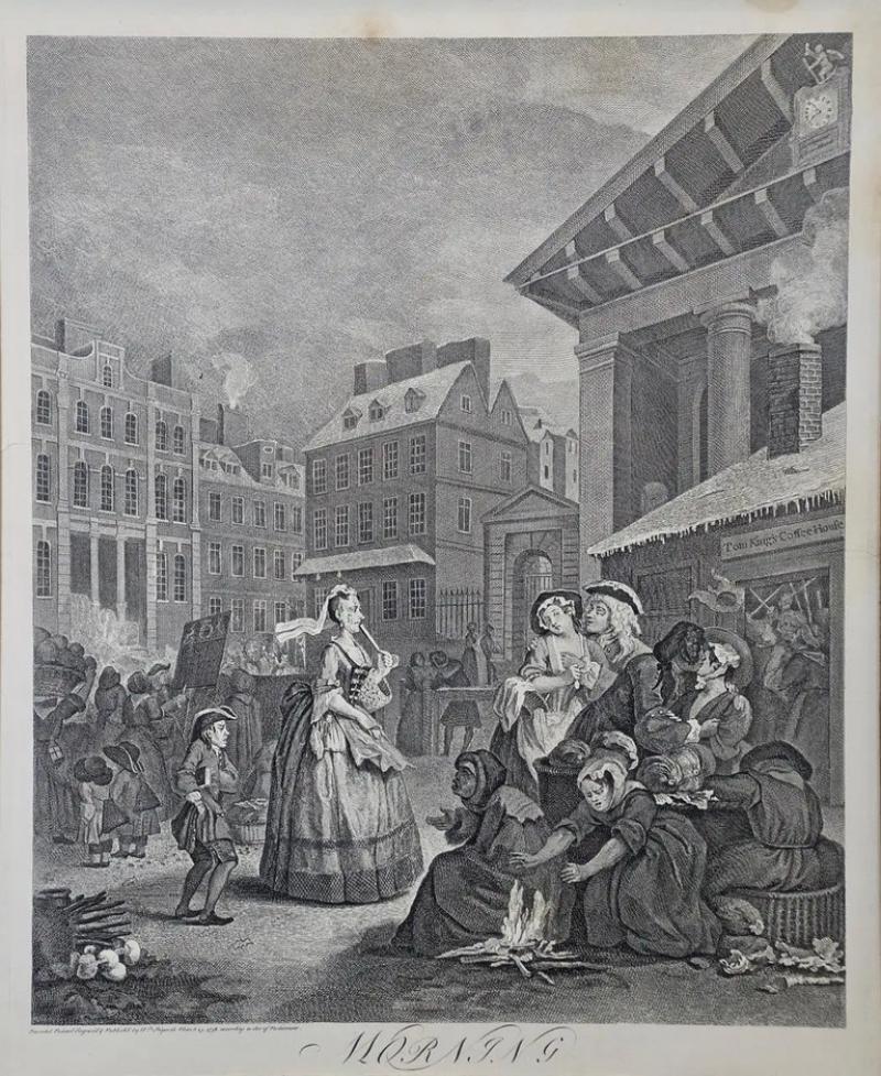 William Hogarth William Hogarths Four Times of the Day Series of Four Framed Engravings
