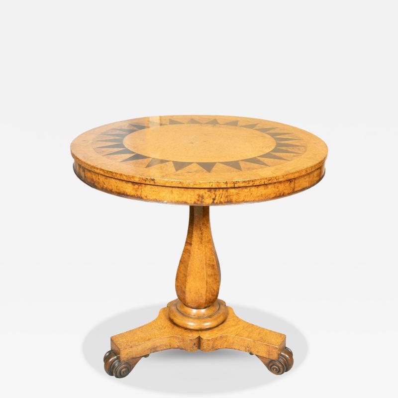 William IV Burr Elm And Ebony Center Table