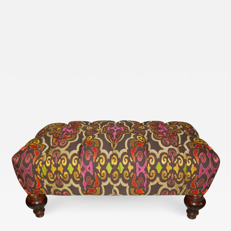 William IV Style Large Ottoman in New ANICHINI Pema Upholstery