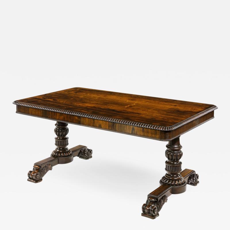 William IV rosewood partners library table by Gillows