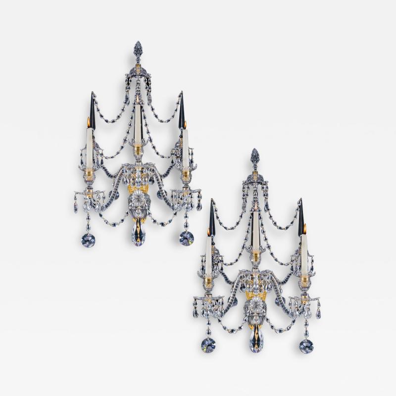 William Parker A FINE PAIR OF GEORGE III WALL LIGHTS BY WILLIAM PARKER