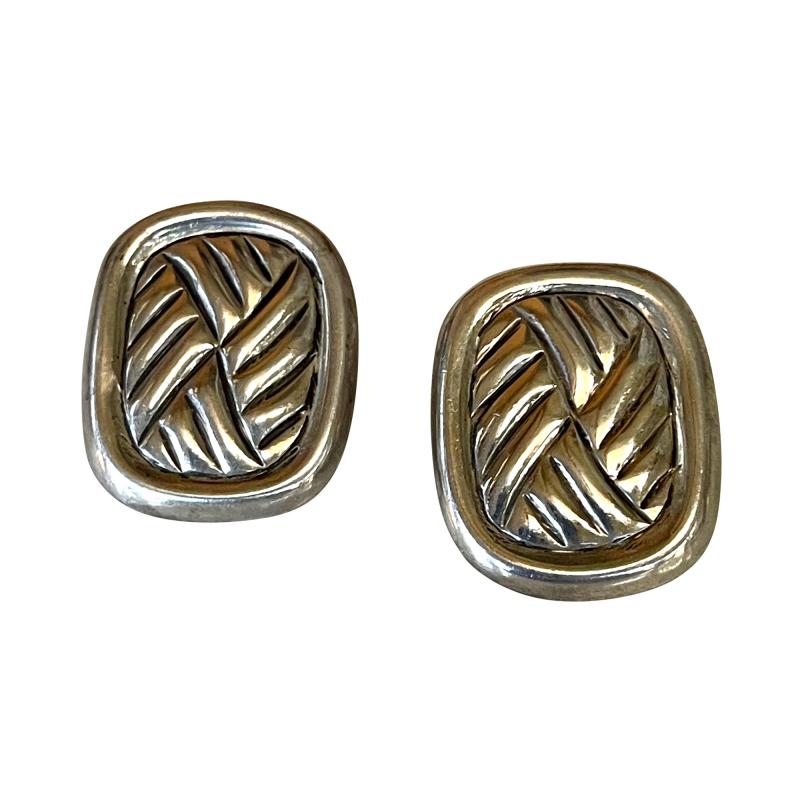 William Spratling Mexican Modern Sterling Silver Earring William Spratling