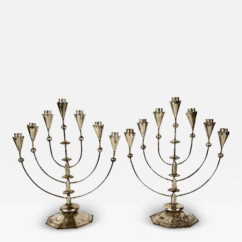 William Spratling Pair William Spratling 1900 1967 Mexican Tin Candelabras
