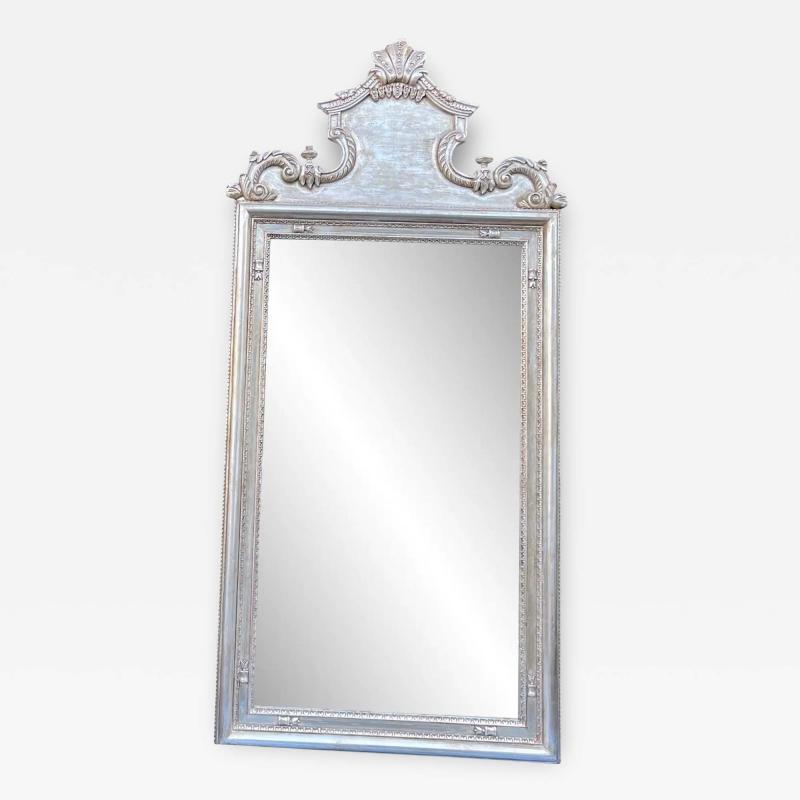 William Switzer 18th C Style Charles Pollock for William Switzer Silver Giltwood Mirror