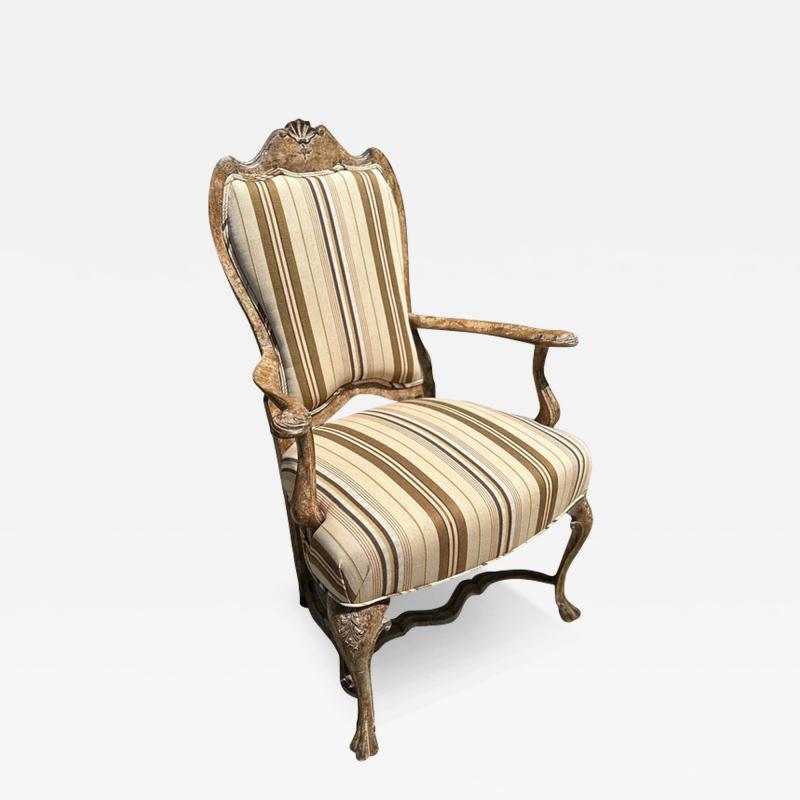 William Switzer Charles Pollock for William Switzer Dining Armchair W Scalamandre Stripe