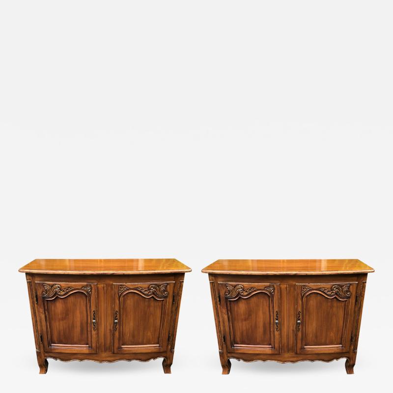 William Switzer Pair of Louis XV Style French Provincial Buffets by William Switzer