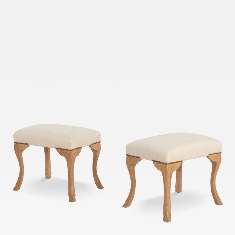 William Switzer Pair of William Switzer Stools circa 1985 Maple Hoof Foot Bases