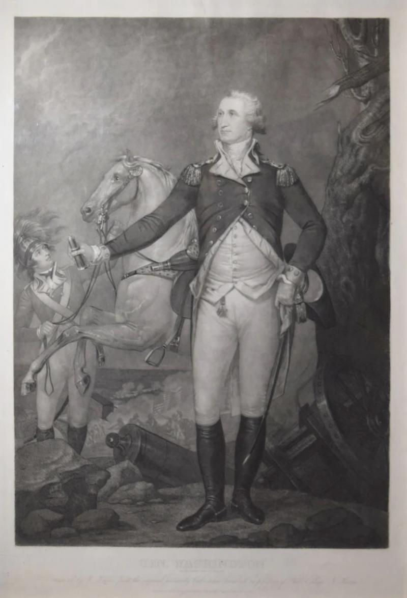 William Warner Major GEN WASHINGTON ON THE BATTLEFIELD AT TRENTON 
