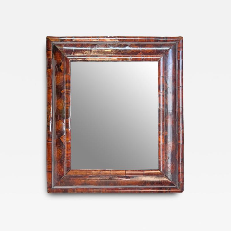 William and Mary Oyster Veneered Olive Wood Cushion Mirror