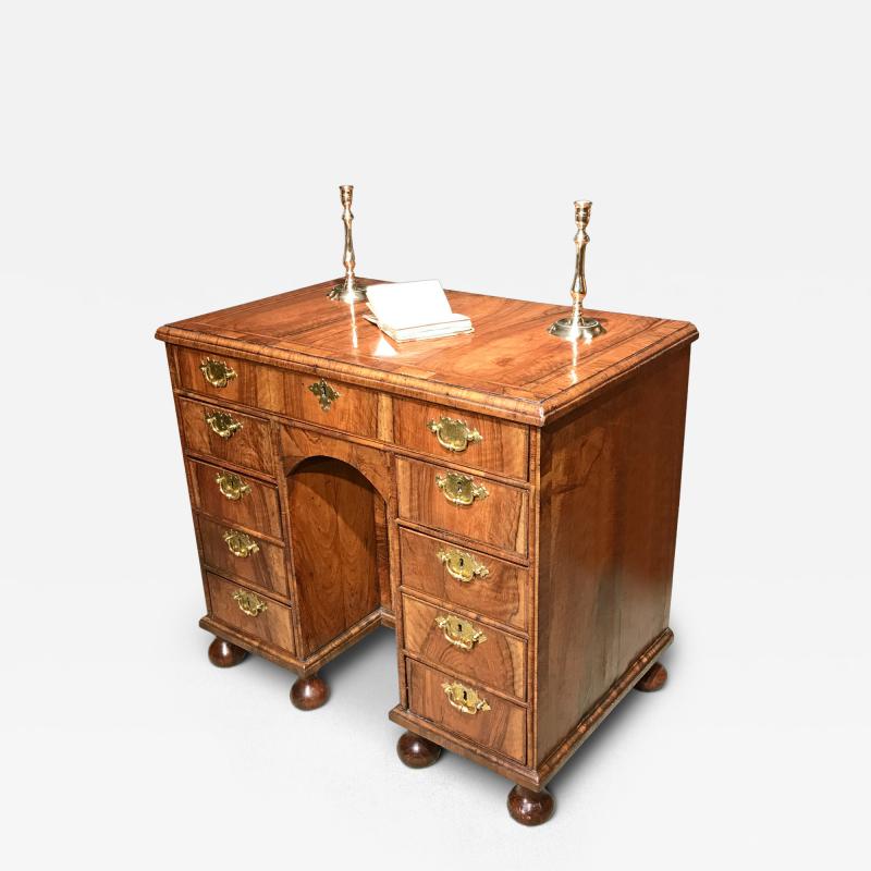 William and Mary Walnut Kneehole Desk