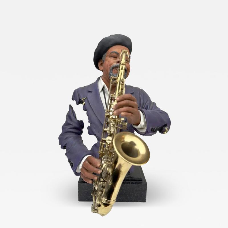 Willitts Designs Sax Appeal Musician Cast Resin Sculpture Signed Numbered