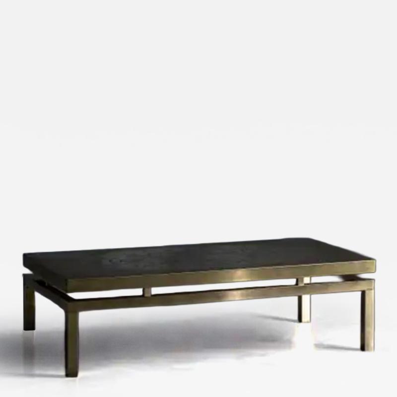 Willy Daro Brass Coffee Table by Willy Daro Belgium 1970s
