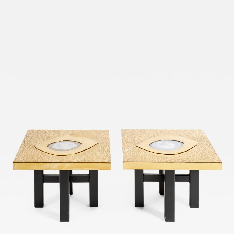 Willy Daro Pair of Side Tables by Willy Daro