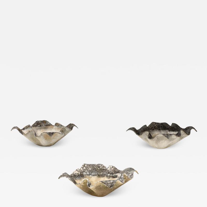 Willy Guhl Large Handkerchief Concrete Planters by Willy Guhl