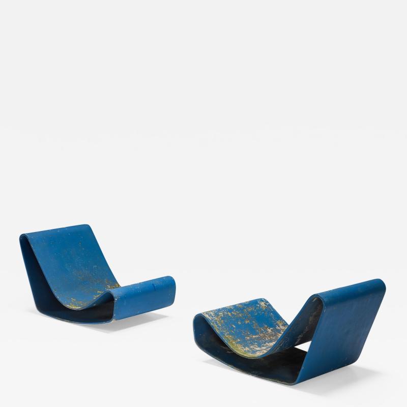 Willy Guhl Set of Loop Lounge Chairs By Willy Guhl For Eternit SA 1950s