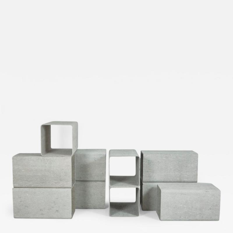 Willy Guhl Willy Guhl Concrete and Resin Modular Cubes