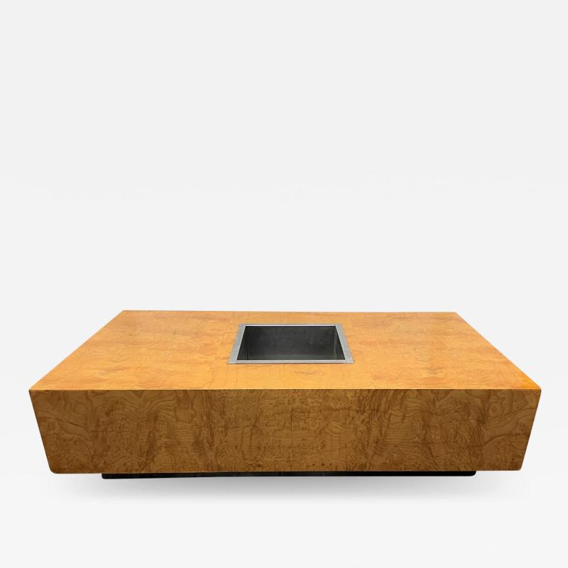 Willy Rizzo Burl Coffee Table style of Willy Rizzo
