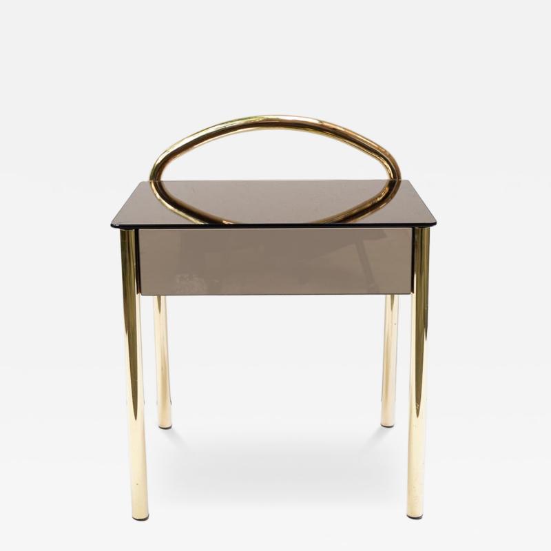 Willy Rizzo Vintage French side table in style of Willy Rizzo