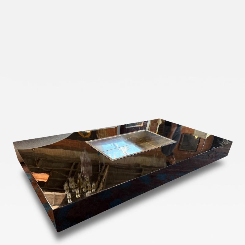 Willy Rizzo William Rizzo Black Lacquer Coffee and Cocktail Table 1970s
