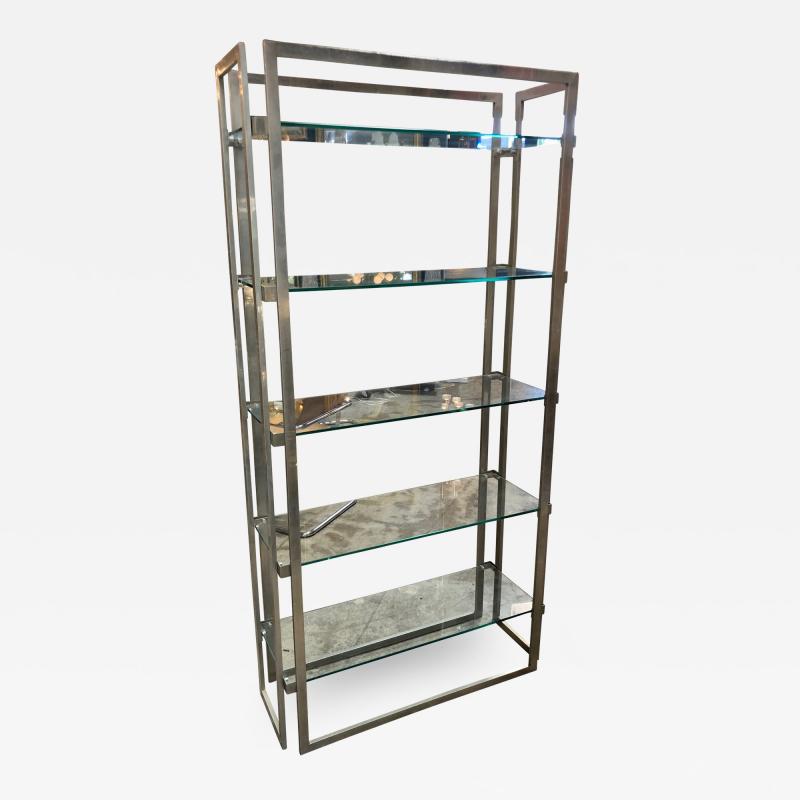 Willy Rizzo Willy Rizzo Vintage Chrome Bookcase Italy 1970s