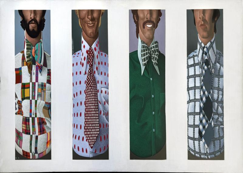 Wilson McLean Groovy 1970s Mens Fashion Gay Interest like Domenico Gnoli