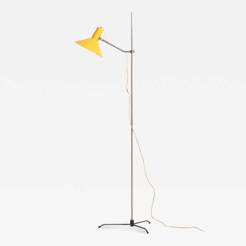 Wim Rietveld Floor Lamp Probably Produced by Gispen in Netherlands