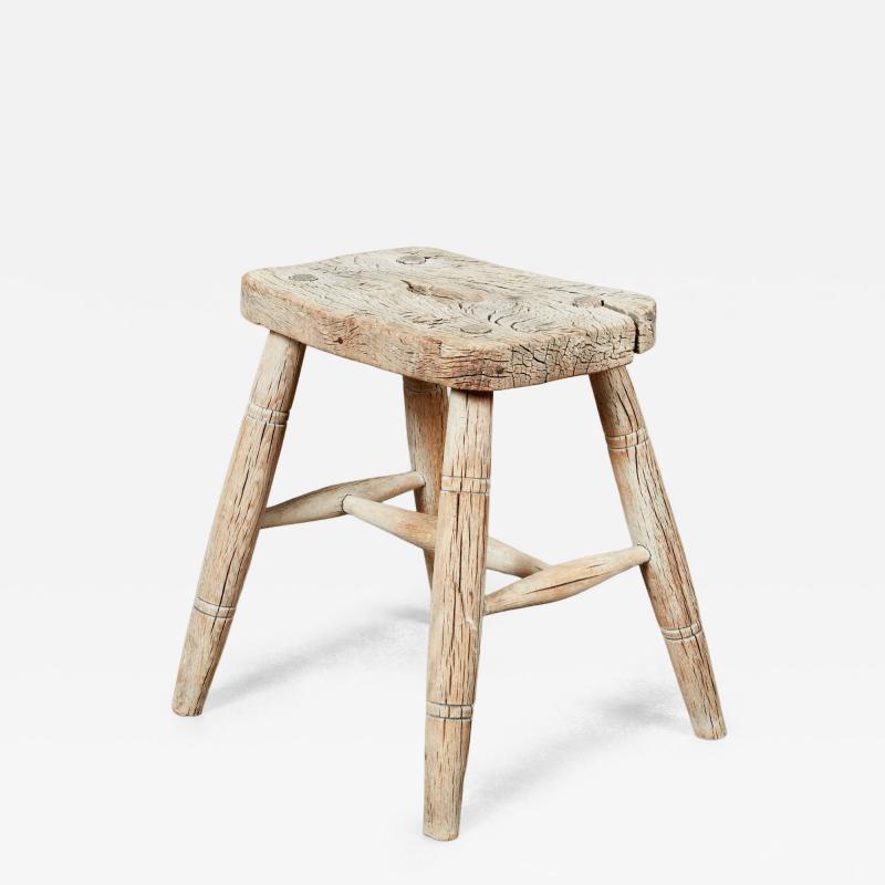 Windsor Stool with Weathered Surface