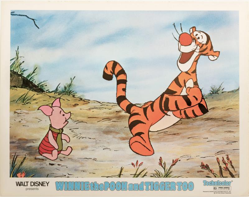 Winnie the Pooh and Tigger Too 1974 Vintage Lobby Card 1