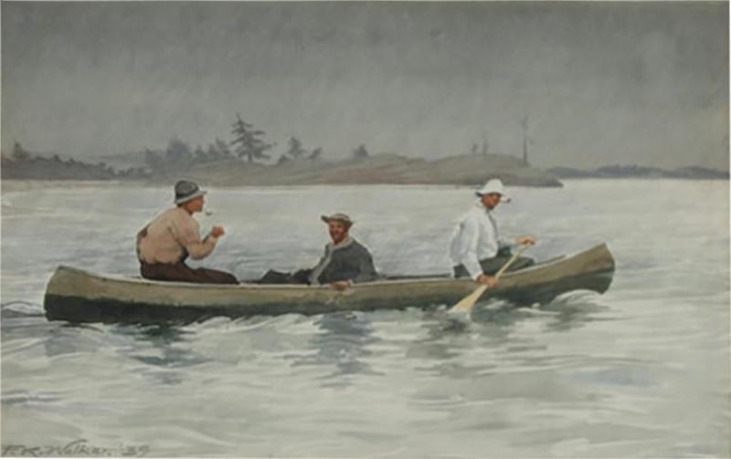 Winslow Homer 1939 Watercolor by FR Walker in the Manner of Winslow Homer