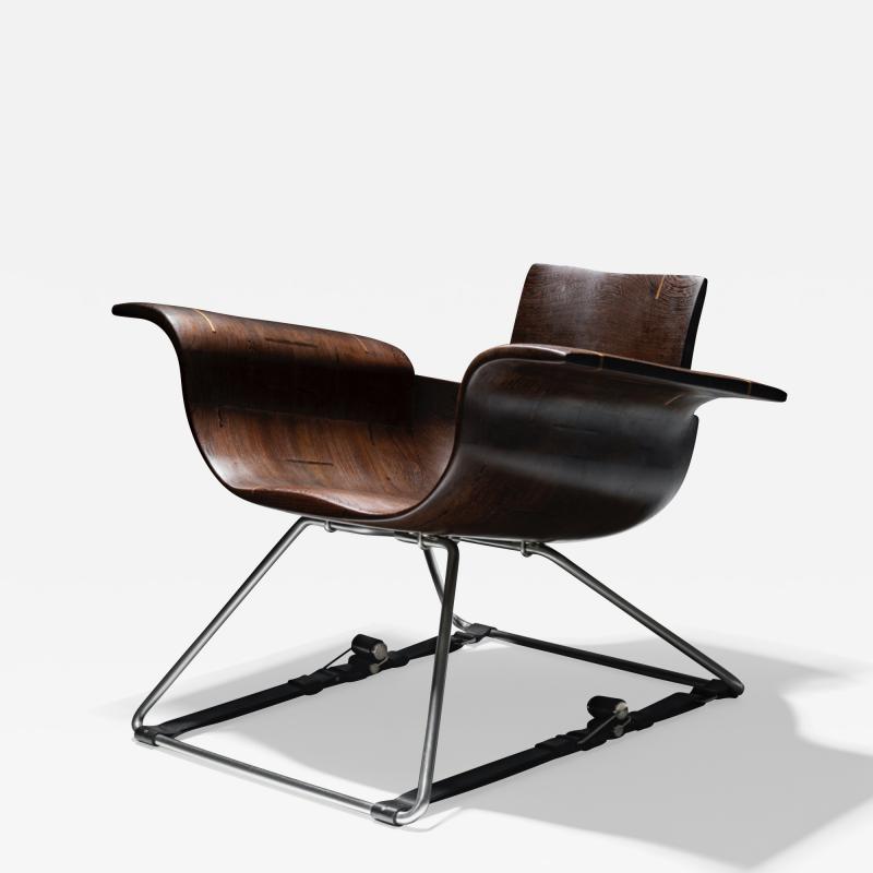 Witold Szostak Roadster Armchair with Footstool