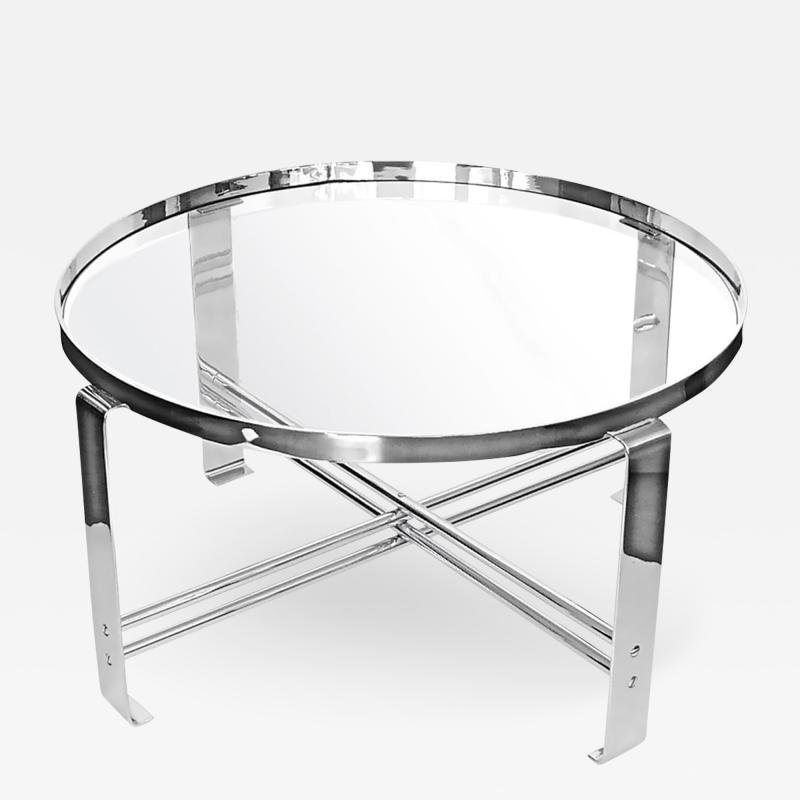 Wolfgang Hoffmann Large Chrome Coffee Table by Wolfgang Hoffmann for Howell Furniture Co 
