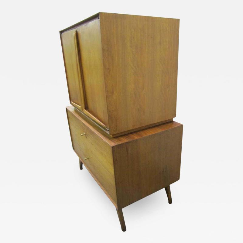 Wonderful Sculptural Walnut Tall Dresser Mid Century Modern