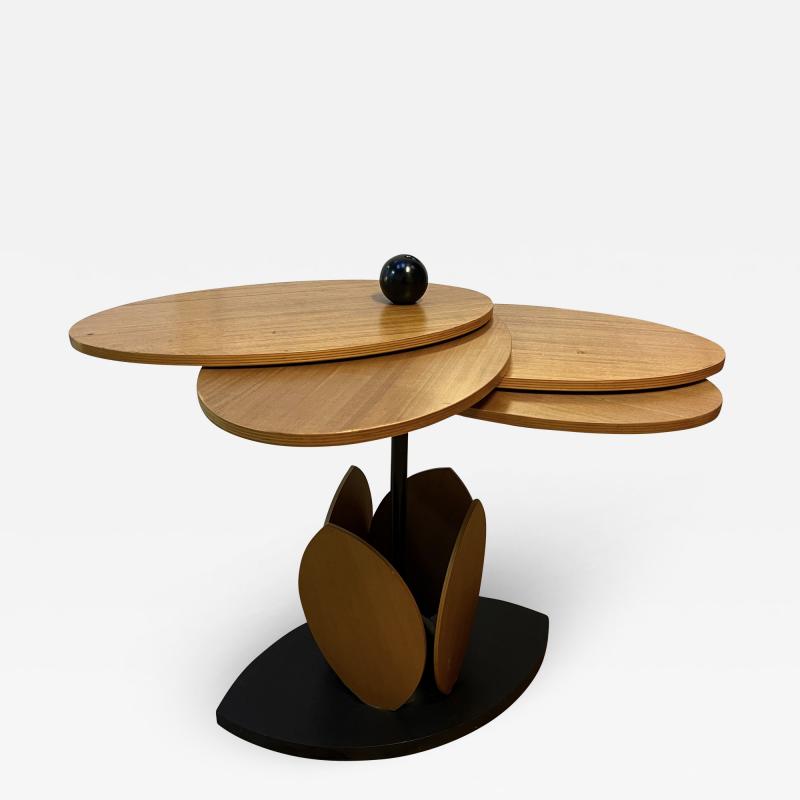 Wood Flower Modular Table Italy 1980s