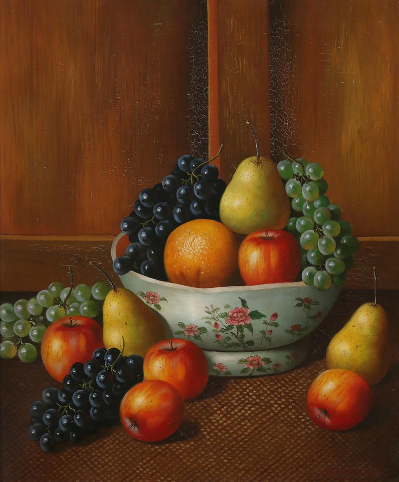 Wood Framed Oil Canvas Still Life Painting