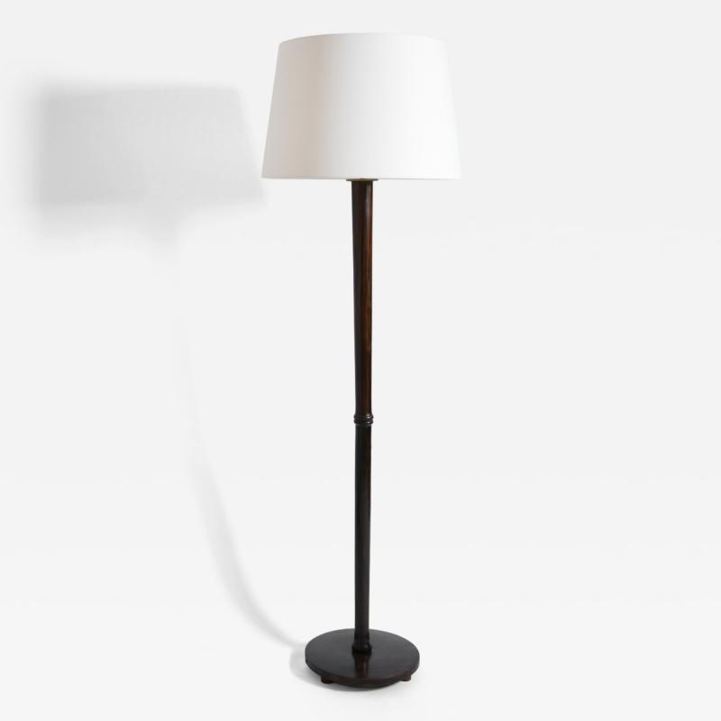 Wooden Art Deco floor lamp 1930s 