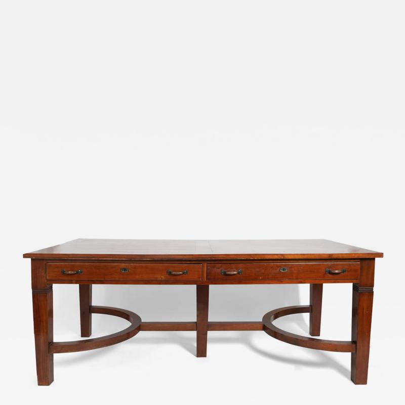 Wooden library table Portugal 1940s 
