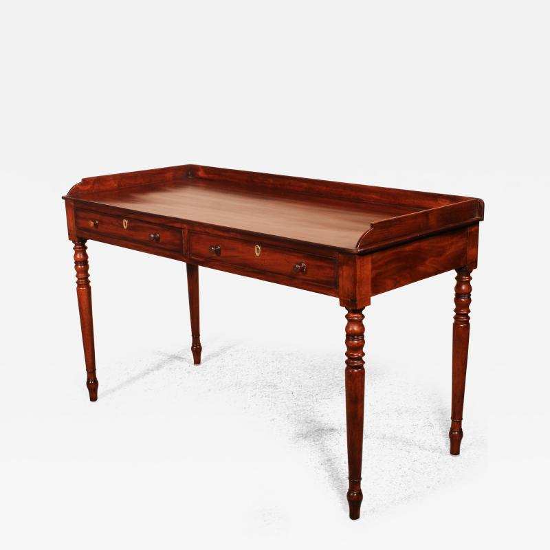 Writing Table With Two Drawers In Mahogany From The 19th Century From England