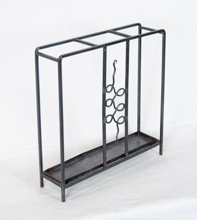 Wrought Iron Art Deco Umbrella Stand