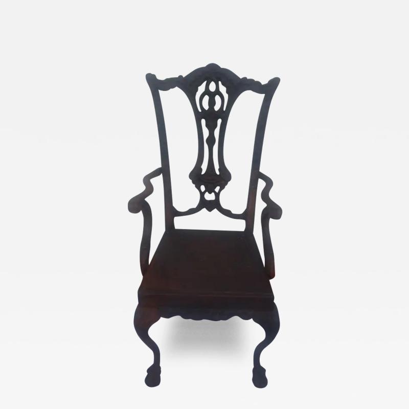 Wrought Iron Chippendale Ball and Claw Miniature Chair