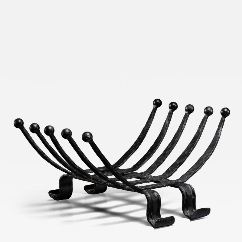 Wrought iron log holder